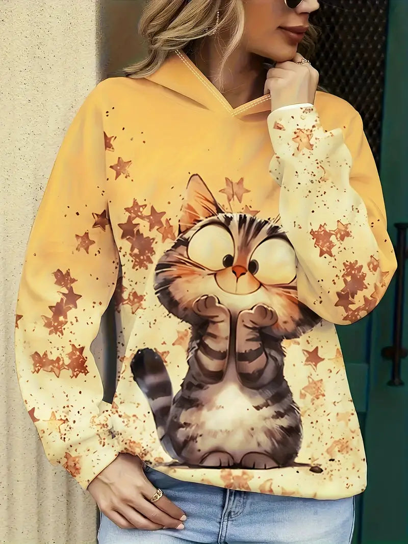 Ladies Size Large Cat Lovers Hoodie