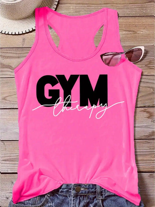 Gym Therapy Ladies Tank Top Size Large Pink